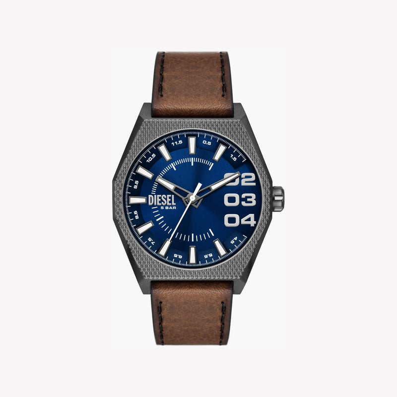 Diesel Men's Black Stainless Steel, Brown Leather | Dz2189 by i-watch