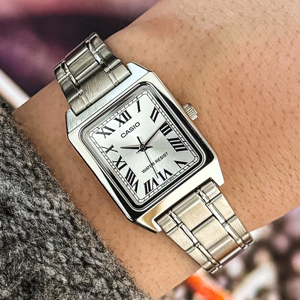 CASIO LADIES' LTP-B150D-7BEF - CHIC SILVER ELEGANCE TIMEPIECE-i-Watch-2