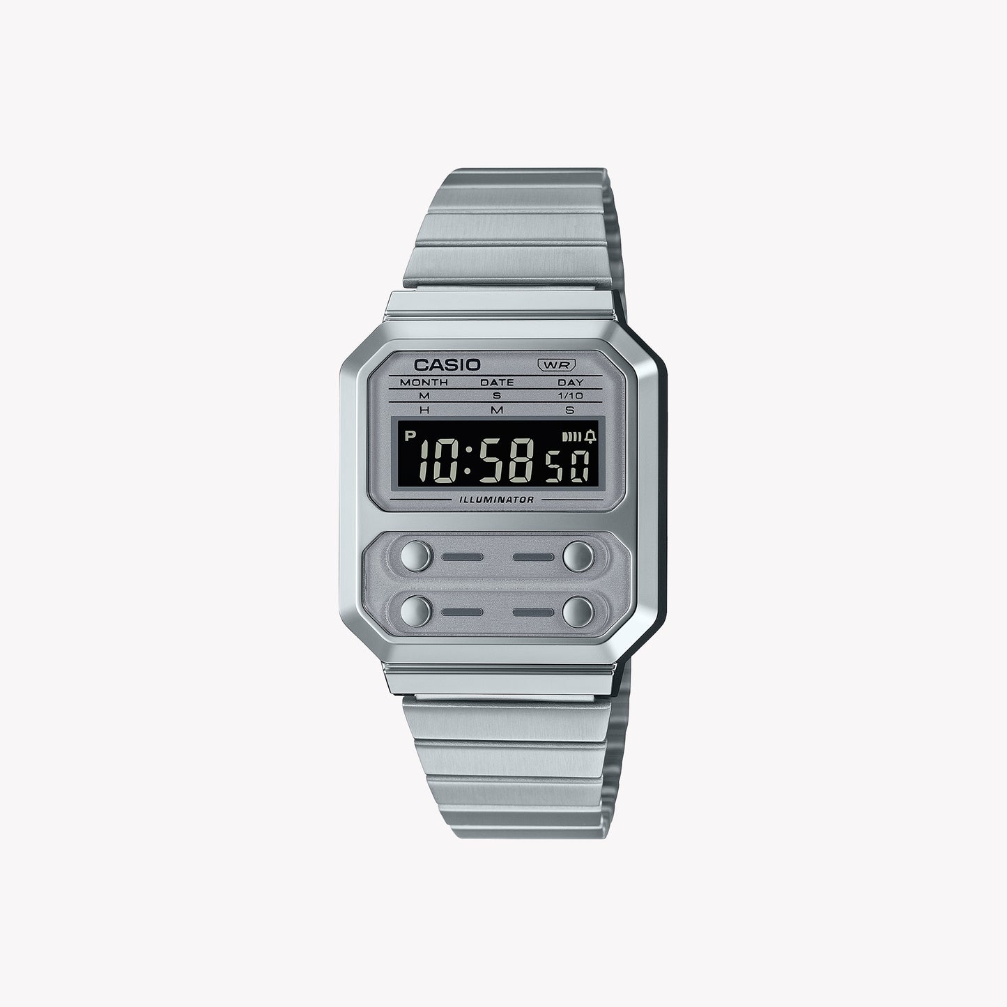 Casio A100WE-7B Vintage Silver Unisex Watch