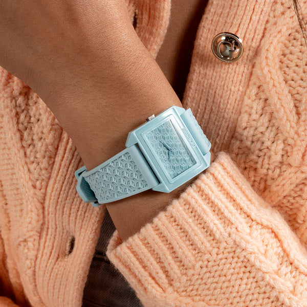 Guess Women's Turquoise Biobased Nylon Watch, Turquoise Dial | Gw0677l3 by i-watch