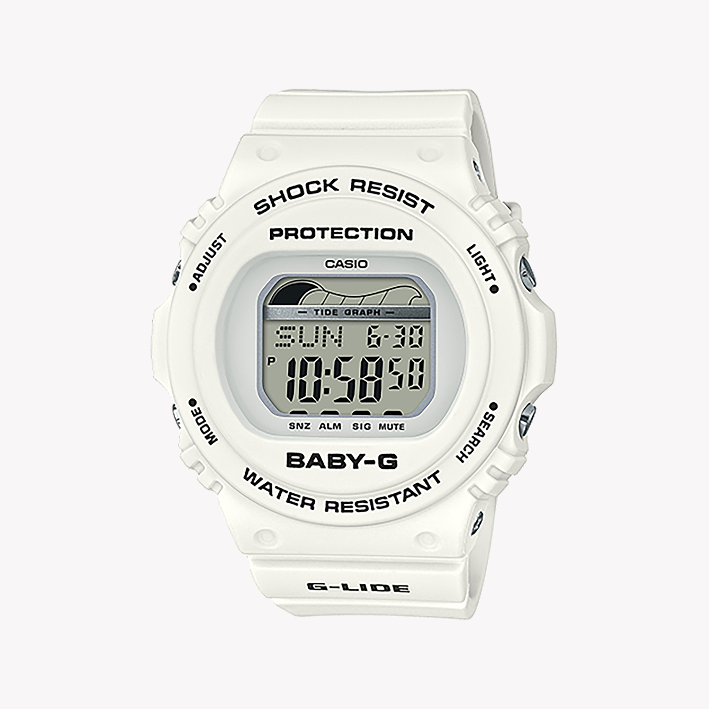 CASIO BABY-G BLX-570-7DR ADVENTURE TIME - STYLISH WHITE RESIN WOMEN'S WATCH