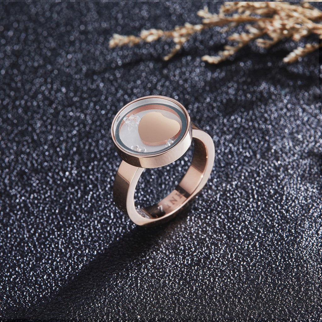 Zink Women's Rose Gold Stainless Steel Ring | Zfrg001rgh