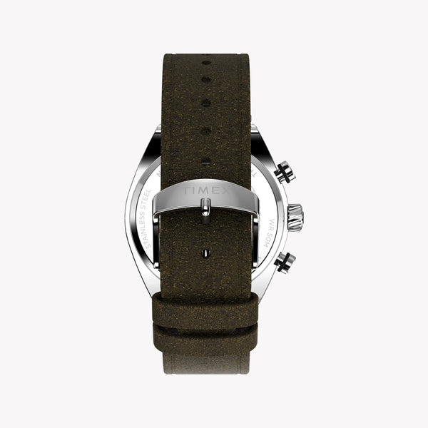 Timex Men's Silver Dial, Brown Leather Strap Watch | Tw2w50100 by i-watch