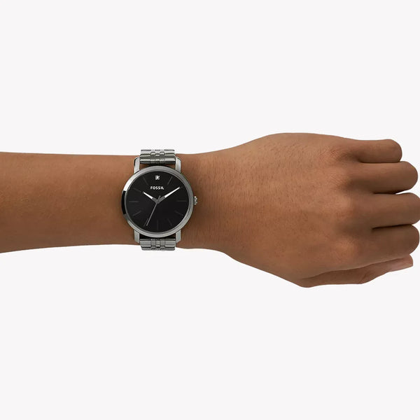 Fossil Men's Grey Stainless Steel Watch, Black Dial | Bq2419 by i-watch