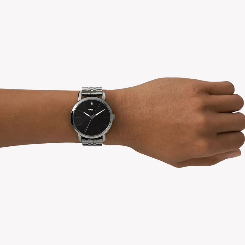 Fossil Men's Grey Stainless Steel Watch, Black Dial | Bq2419 by i-watch