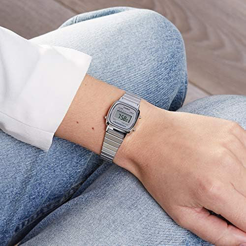 Casio Women's Silver Stainless Steel Watch, Digital Display | La670wea-7ef by i-watch