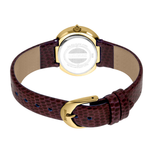 Just Cavalli Women's Watch With Gold Stainless Steel Case And Brown Leather Band by i-watch