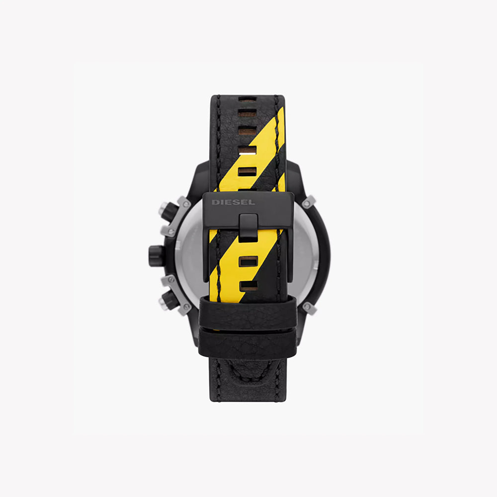 Diesel Men's Black Leather Watch, Silver Dial | Dz4571 by i-watch