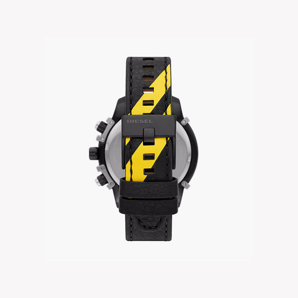Diesel Men's Black Leather Watch, Silver Dial | Dz4571 by i-watch