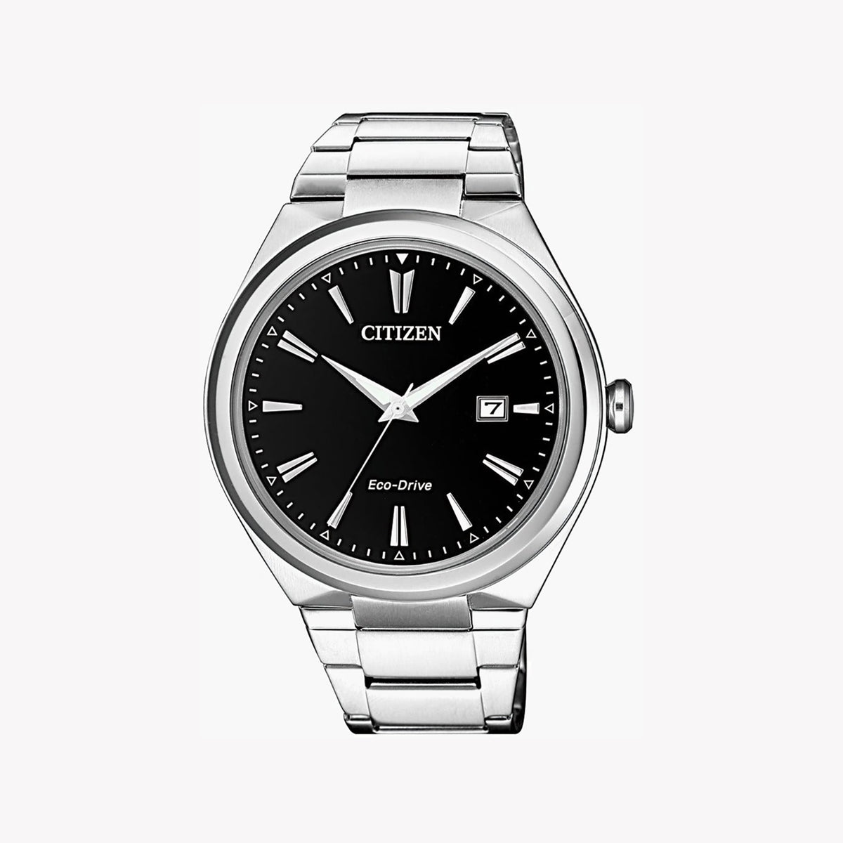 CITIZEN AW1370-51F INNOVATIVE PRECISION - Eco-Drive Men's Watch with Silver Stainless Steel & Black Dial