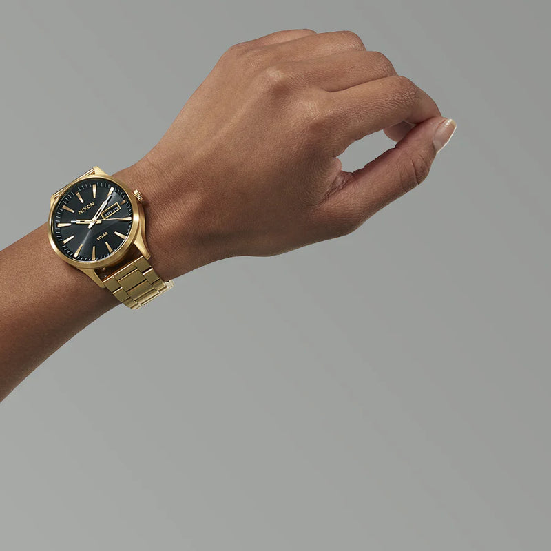 Nixon Men's Gold Stainless Steel Watch, Black Dial | A1346-510 by i-watch