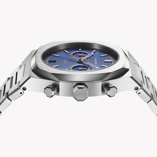 D1 MILANO Men's Silver Stainless Steel, Dark Blue Dial | D1-CHBJ09 by i-watch