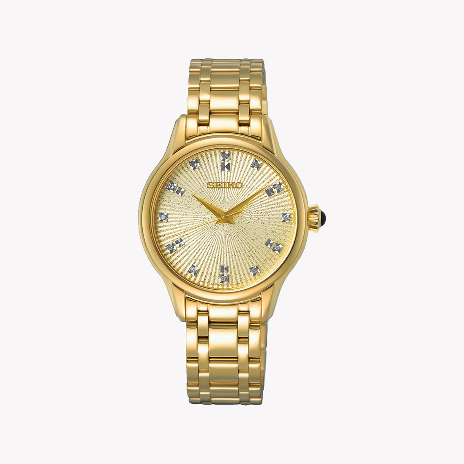 Seiko Women's Gold Stainless Steel Watch, Beige Dial | Srz552p1 by i-watch