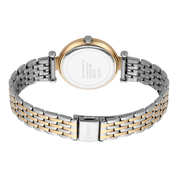 Esprit Women's Watch With Silver Stainless Steel Case And Silver & Gold Stainless Steel Band by i-watch