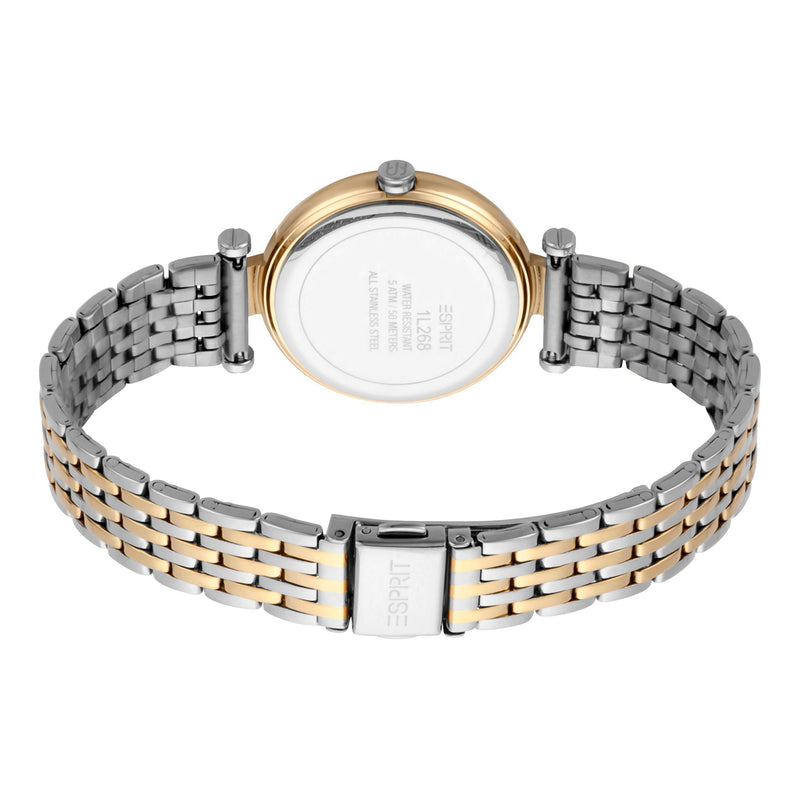 Esprit Women's Watch With Silver Stainless Steel Case And Silver & Gold Stainless Steel Band by i-watch