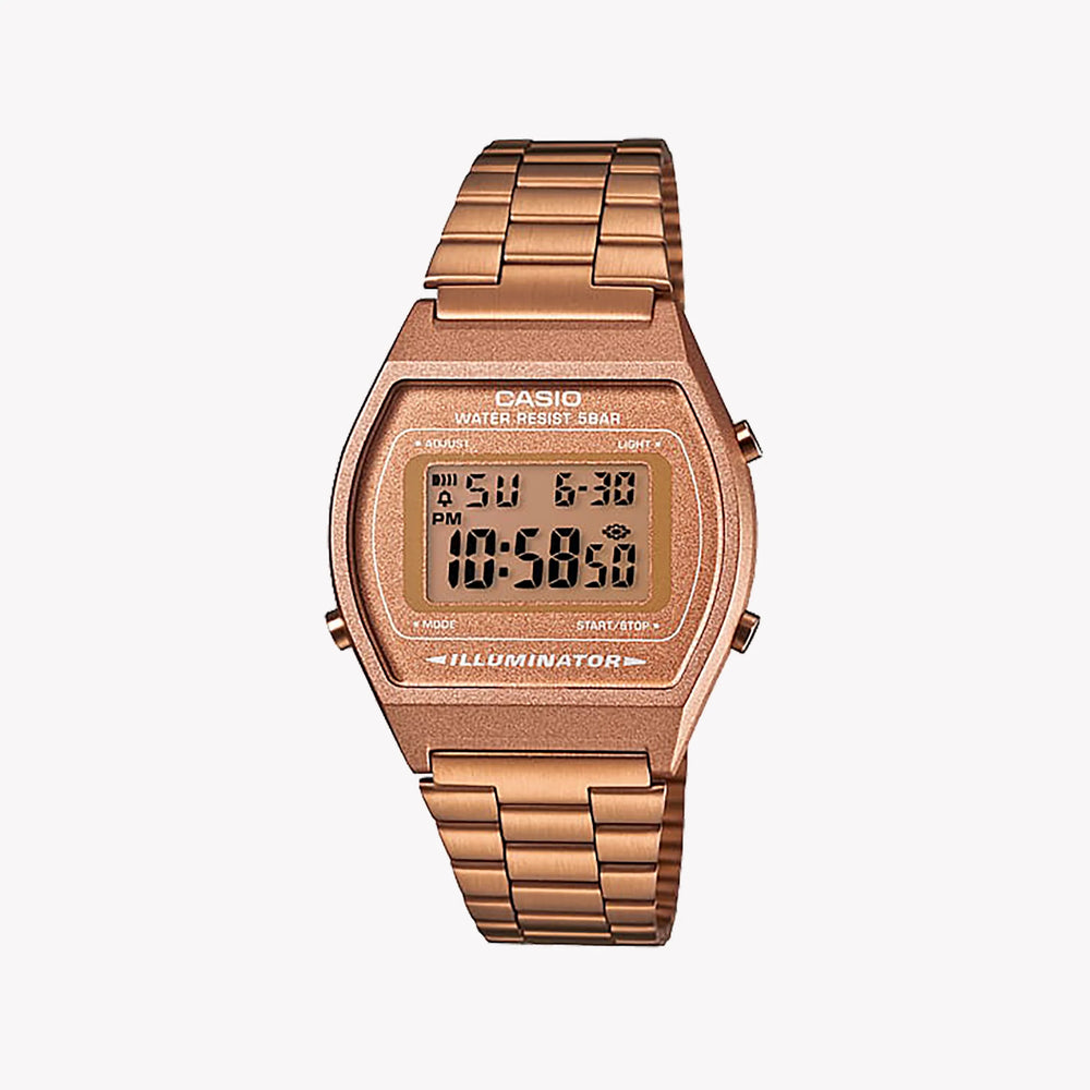 Casio Unisex Rose Gold Digital Watch, Acrylic | B640wc-5aef by i-watch