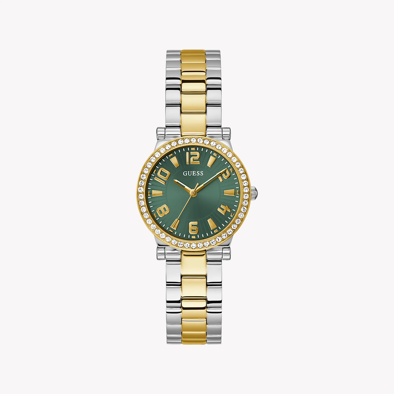 Guess Women's Gold & Silver Watch, Green Dial | Gw0686l2 by i-watch