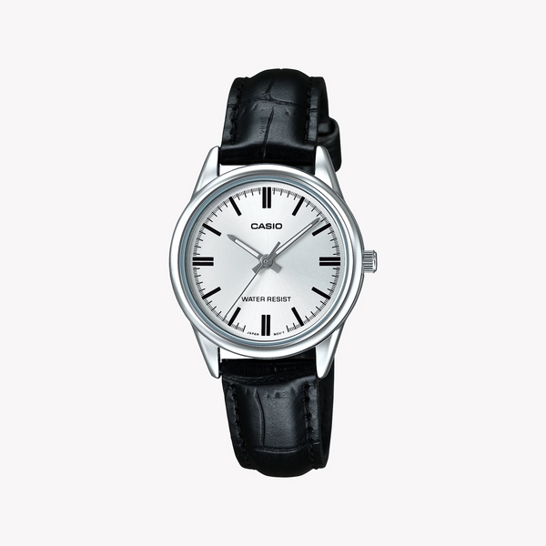 Timeless Elegance Women's Silver Leather Watch, Silver Dial | Ltp-V005l-7aud by i-watch
