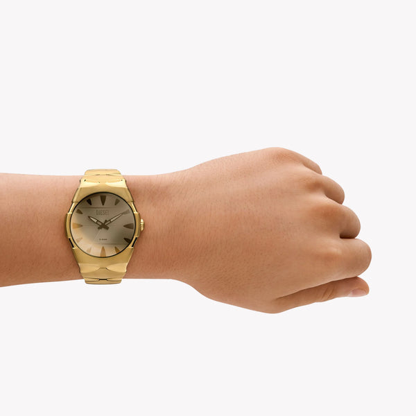 Diesel Men's Gold Stainless Steel Watch, White Dial | Dz2214 by i-watch