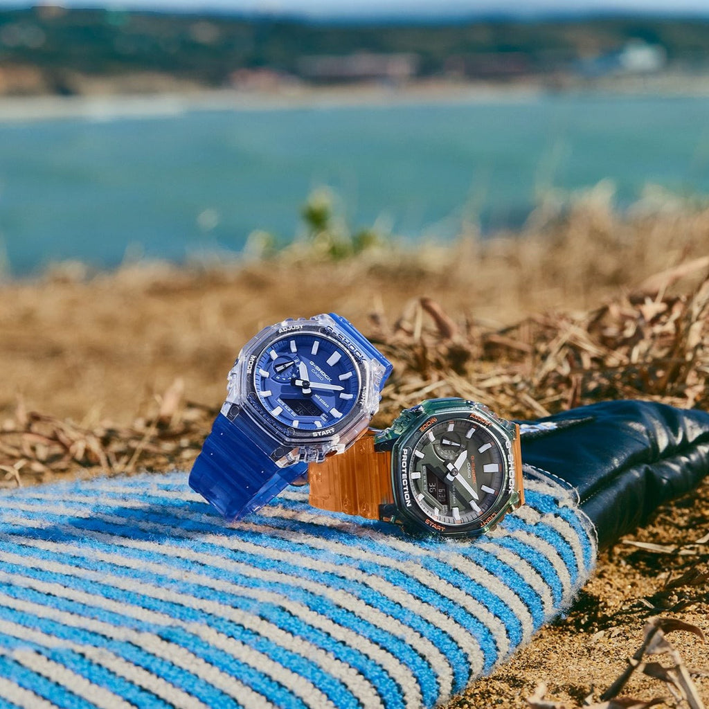 CASIO G-SHOCK GA-2100HC-4ADR - BOLD ADVENTURE SERIES Men's Watch with vibrant orange & green design-i-Watch-4