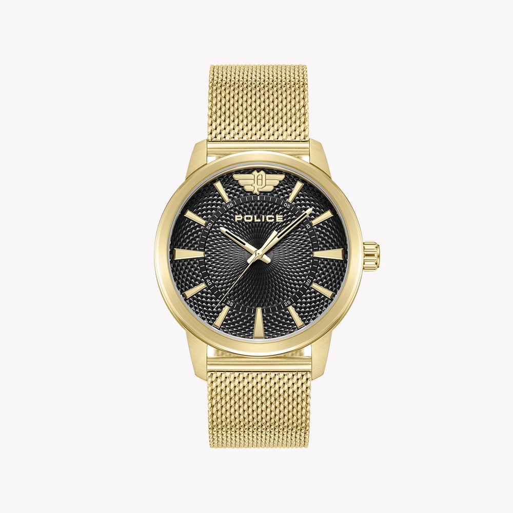 Police Men's Gold Watch, Black Dial | Pewjg0005001 by i-watch