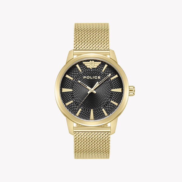 Police Men's Gold Watch, Black Dial | Pewjg0005001 by i-watch