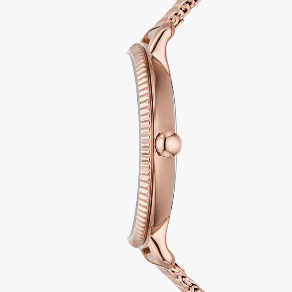 Fossil Women's Rose Gold Watch, Brown Dial | Es5322 by i-watch