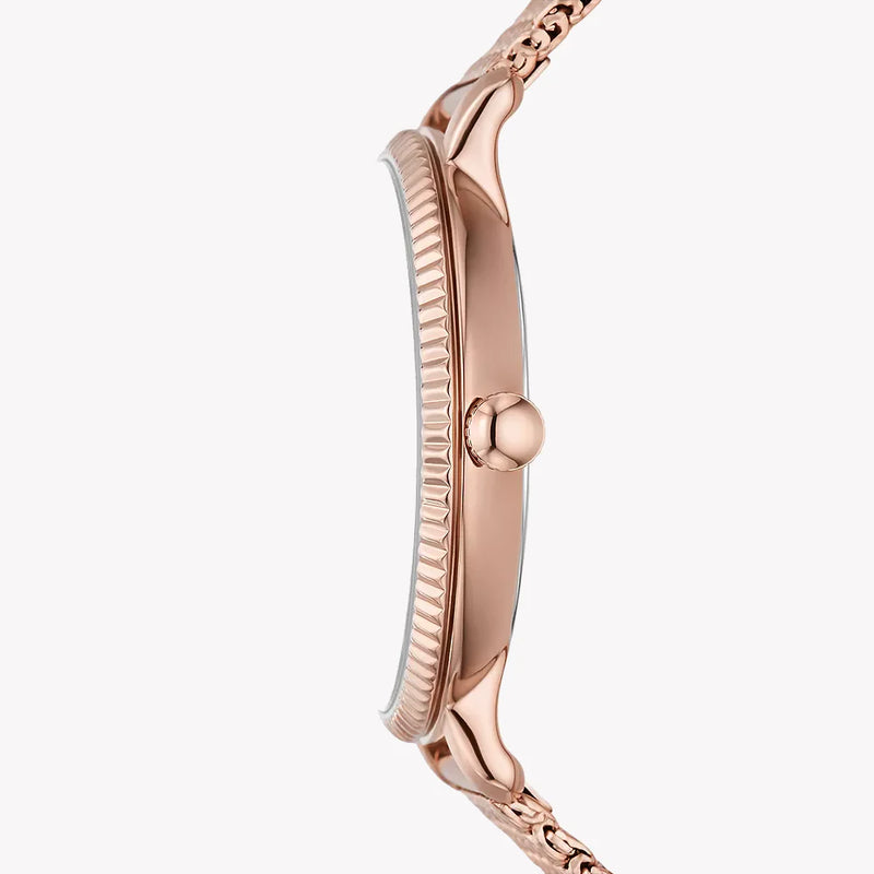 Fossil Women's Rose Gold Watch, Brown Dial | Es5322 by i-watch