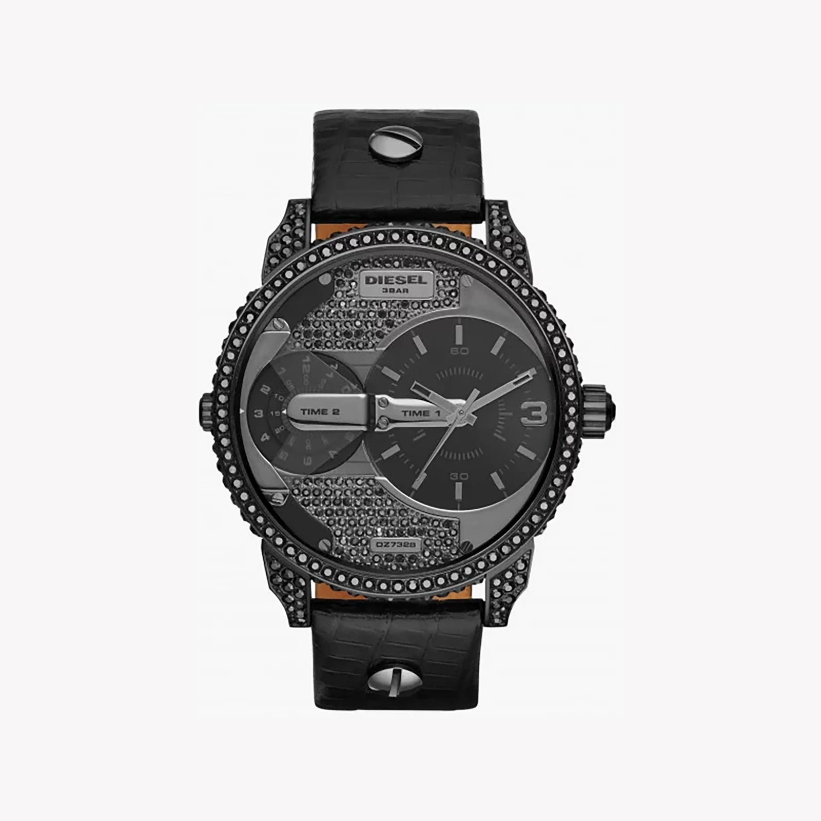 Diesel Men's Black Stainless Steel Watch, Dual Time | Dz7328 by i-watch