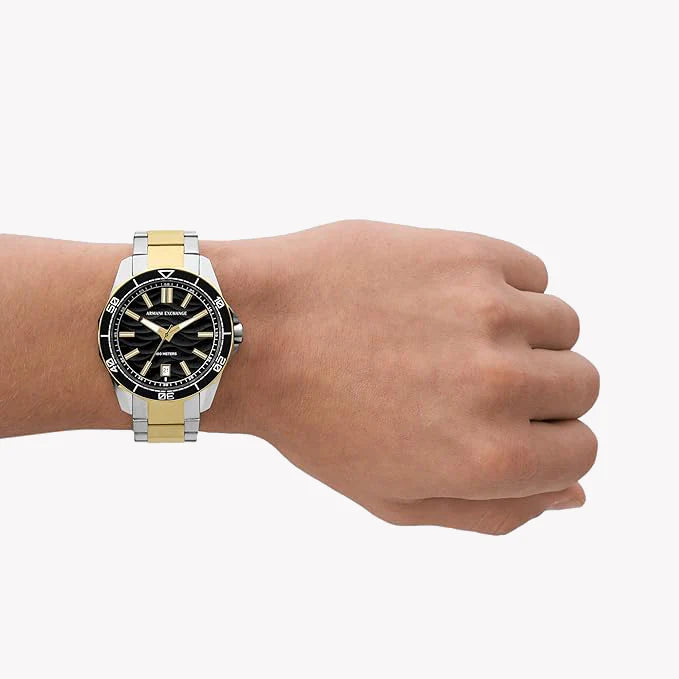 ARMANI EXCHANGE AX1956 TIME MASTER - MODERN ELEGANCE MEN'S WATCH with Silver Stainless Steel & Black Dial-i-Watch-4