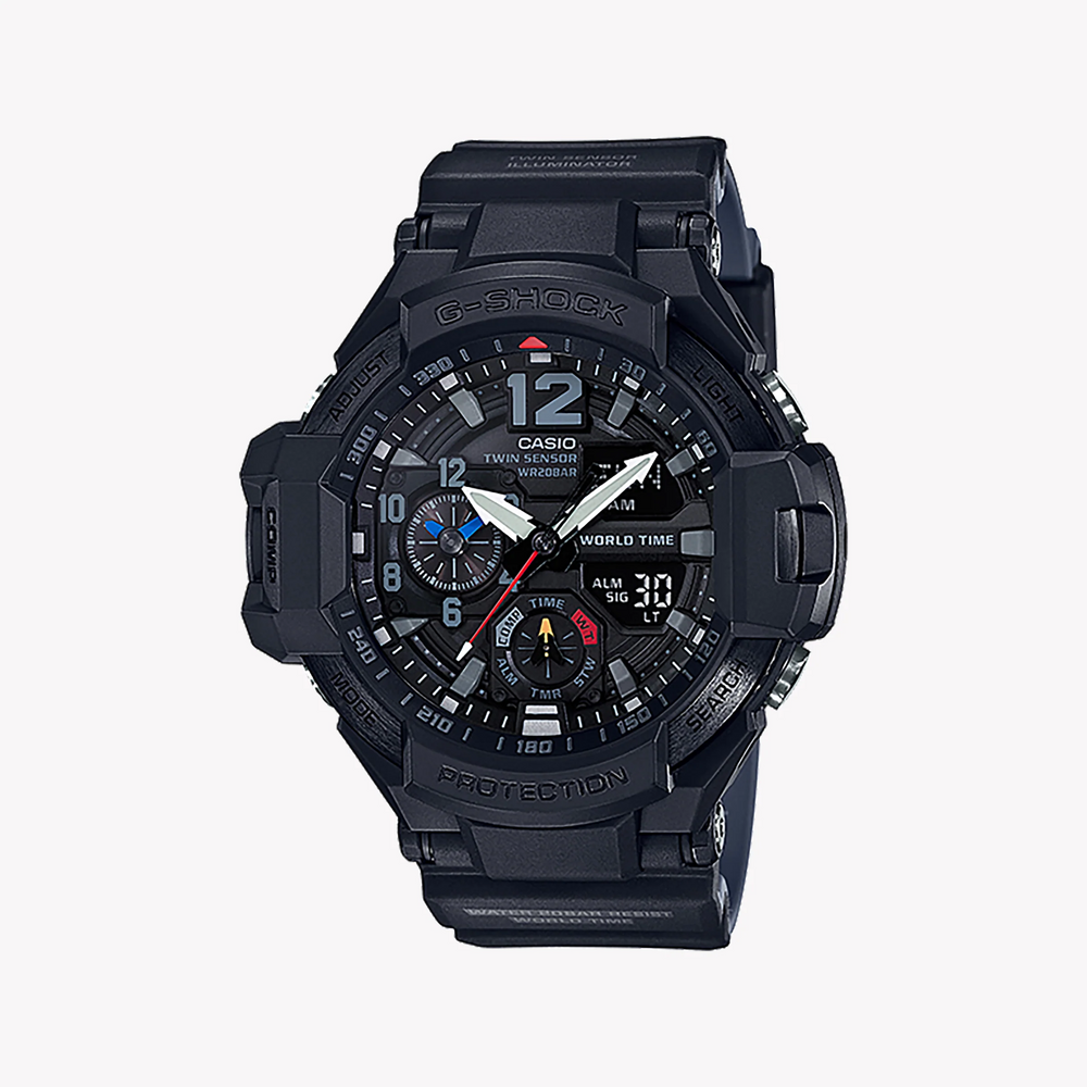 Casio G-Shock Ga1100-1a1 Adventure Ready - Men's Black Resin Watch With Digital Compass & Thermometer by i-watch