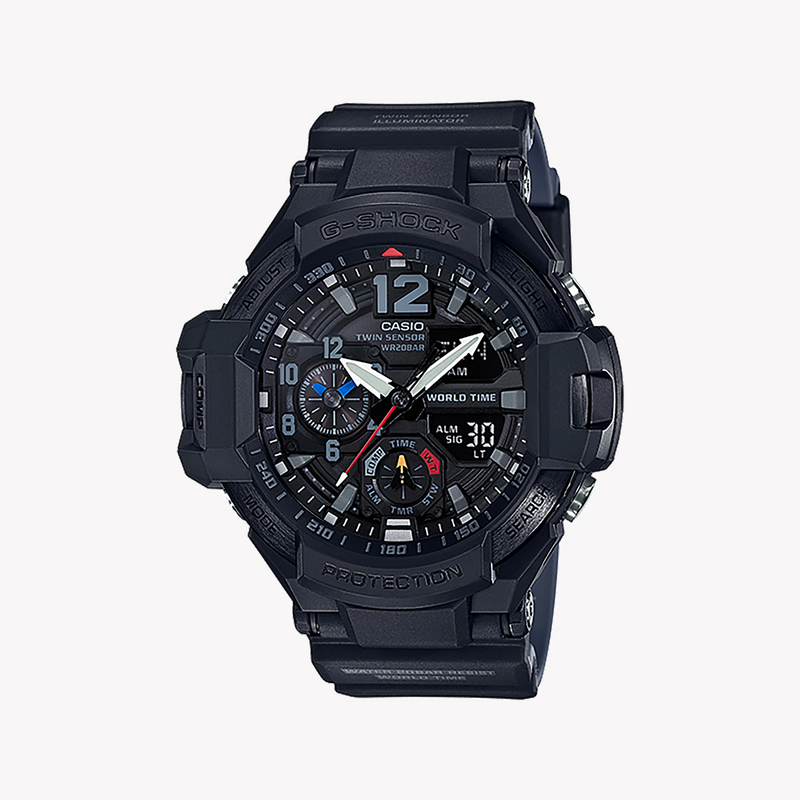 Casio G-Shock Ga1100-1a1 Adventure Ready - Men's Black Resin Watch With Digital Compass & Thermometer by i-watch