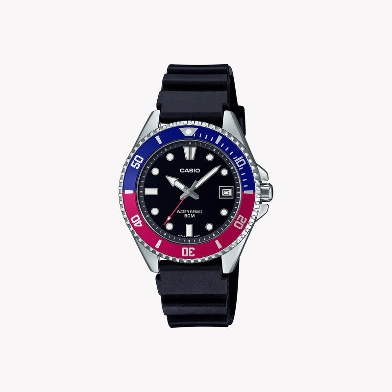 Casio Unisex Stainless Steel Watch, Black Dial | Mdv-10-1a2vef by i-watch