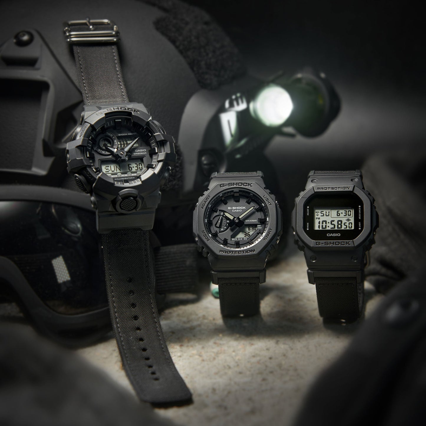 CASIO G-SHOCK DW-5600BCE-1 G-SHOCK THE ORIGIN - BLACK CORDURA ECO FABRIC STRAP SERIE Men's Watch