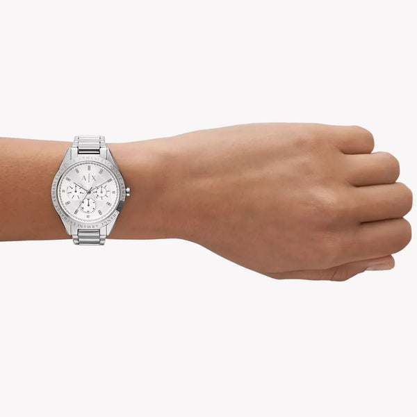 Armani Exchange Women's Silver Watch, Stainless Steel | Ax7142set