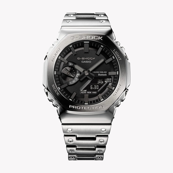Casio Men's Silver Stainless Steel Watch, Black Dial | Gm-B2100d-1aer by i-watch