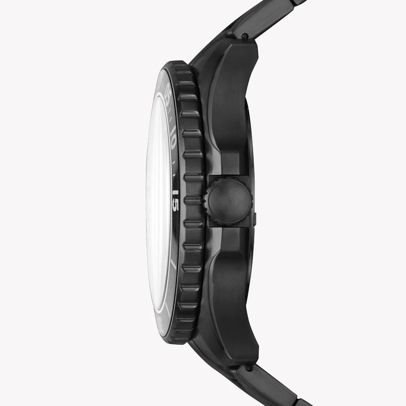 Fossil Men's Black Stainless Steel Watch, Black Dial | Fs5688 by i-watch