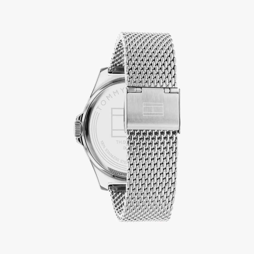 Tommy Hilfiger Men's Silver Stainless Steel, Blue Dial | 1685493 by i-watch
