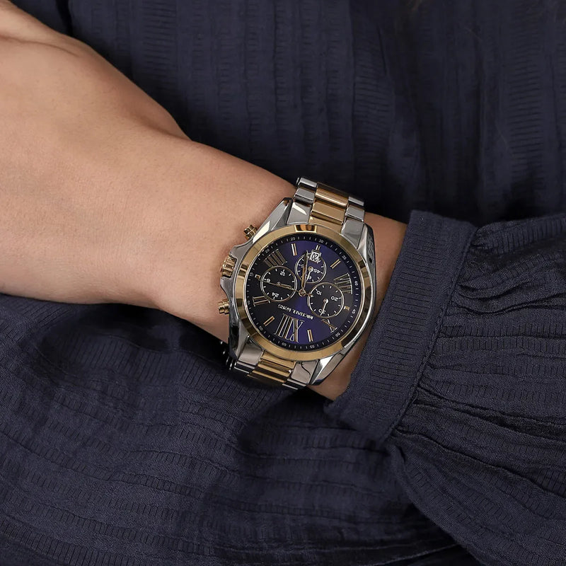 Michael Kors Men's Silver-Gold Watch, Blue Dial | Mk5976 by i-watch