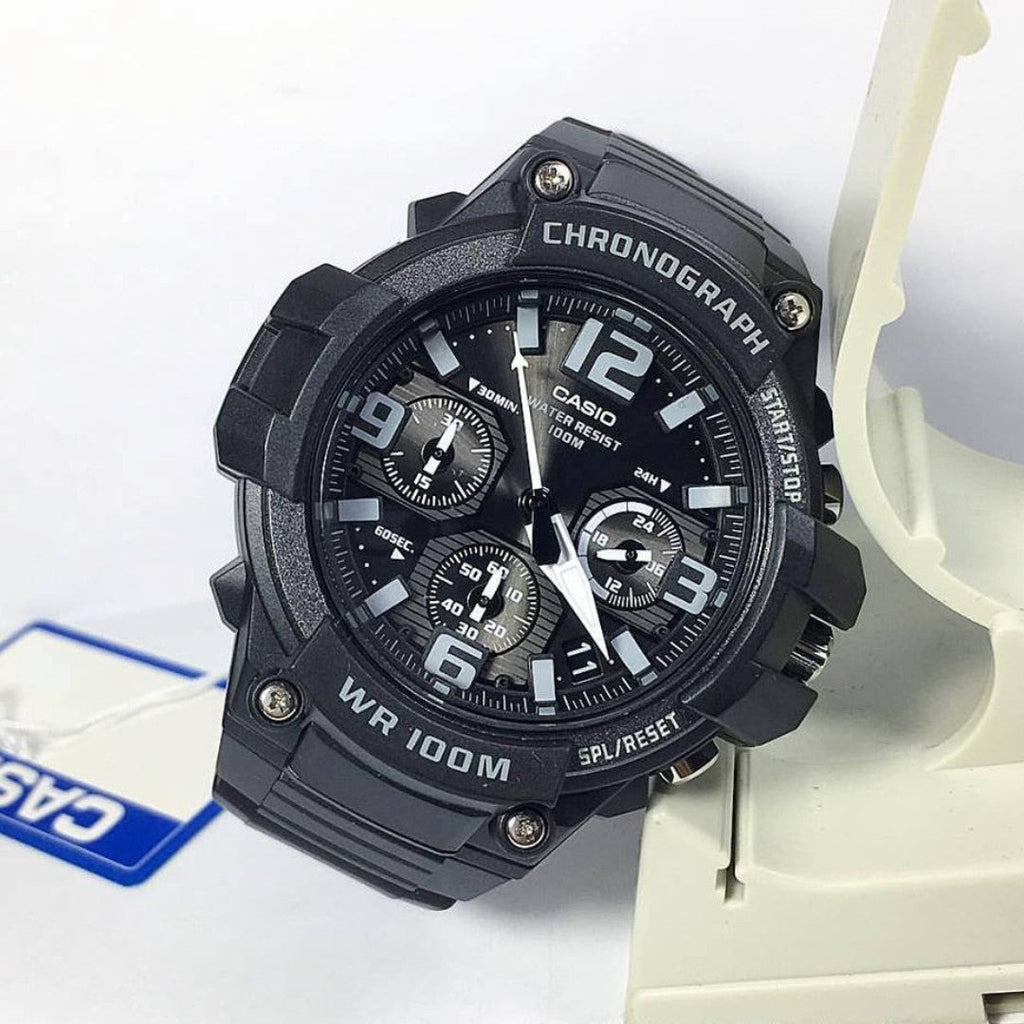 CASIO MCW-100H-1A3VDF MEN'S SPORTY ELEGANCE - RUGGED BLACK RESIN TIMEPIECE-i-Watch-4