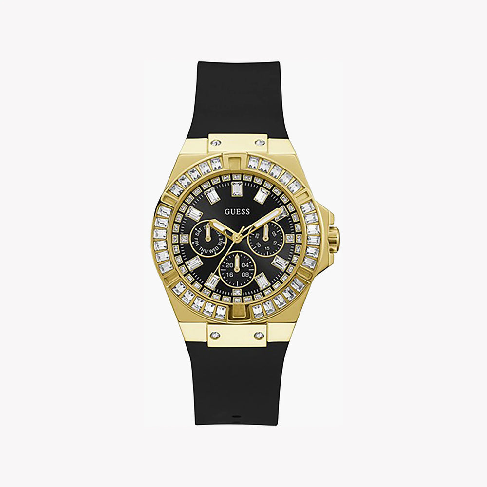 Guess Watches Women's Gold Stainless Steel, Black Silicone | Gw0118l1 by i-watch