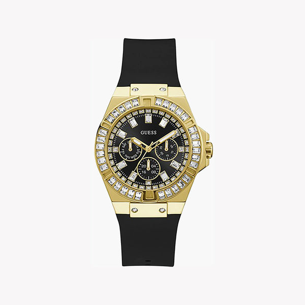 Guess Watches Women's Gold Stainless Steel, Black Silicone | Gw0118l1 by i-watch
