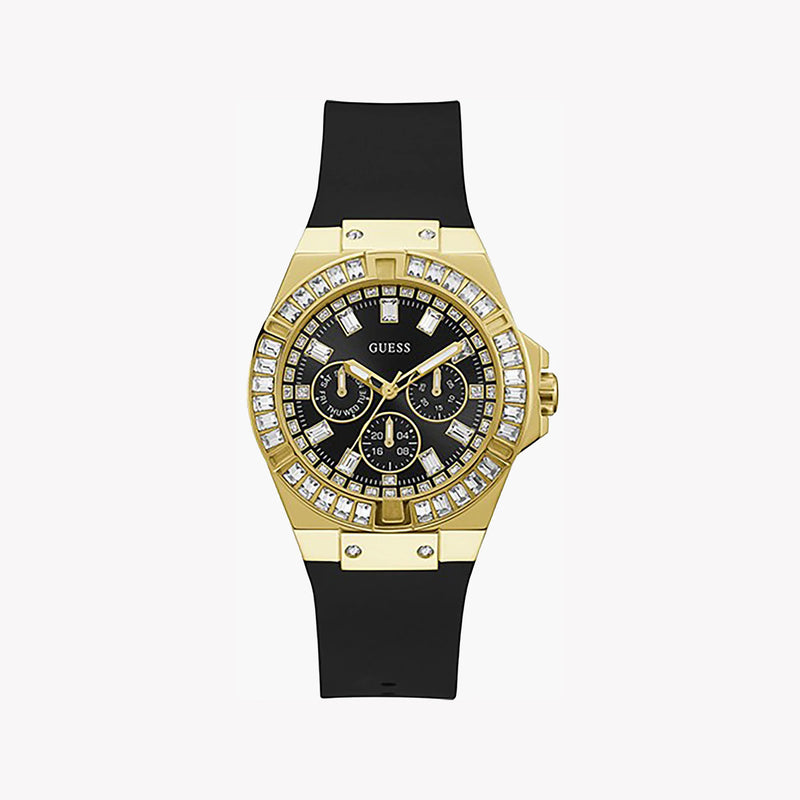 Guess Watches Women's Gold Stainless Steel, Black Silicone | Gw0118l1 by i-watch
