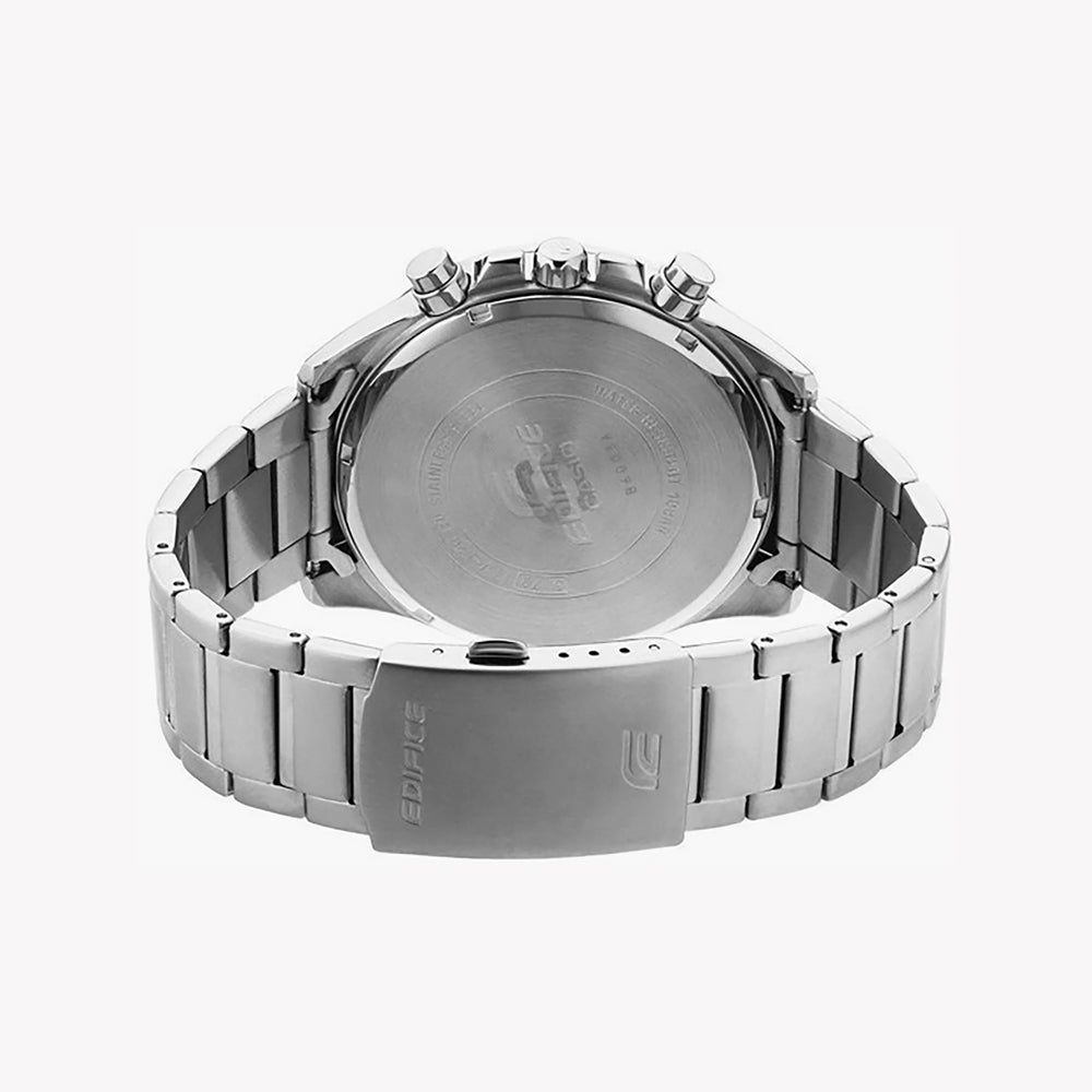 Edifice Men's Silver Watch, Black Dial | Efv-620d-1a2vuef by i-watch
