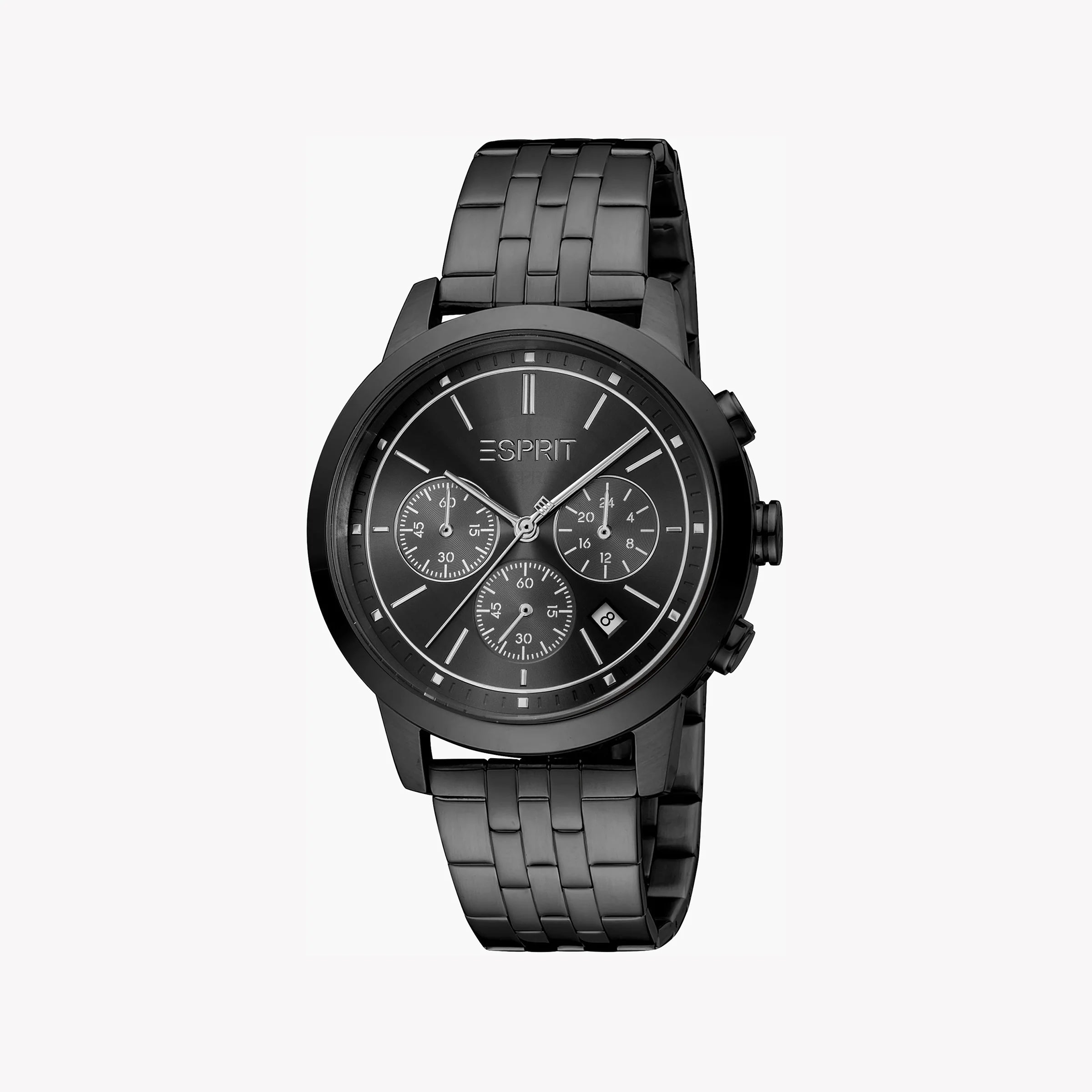 ESPRIT MEN'S BLACK STAINLESS STEEL TIMEPIECE - ELEGANTLY DURABLE WITH A MODERN EDGE