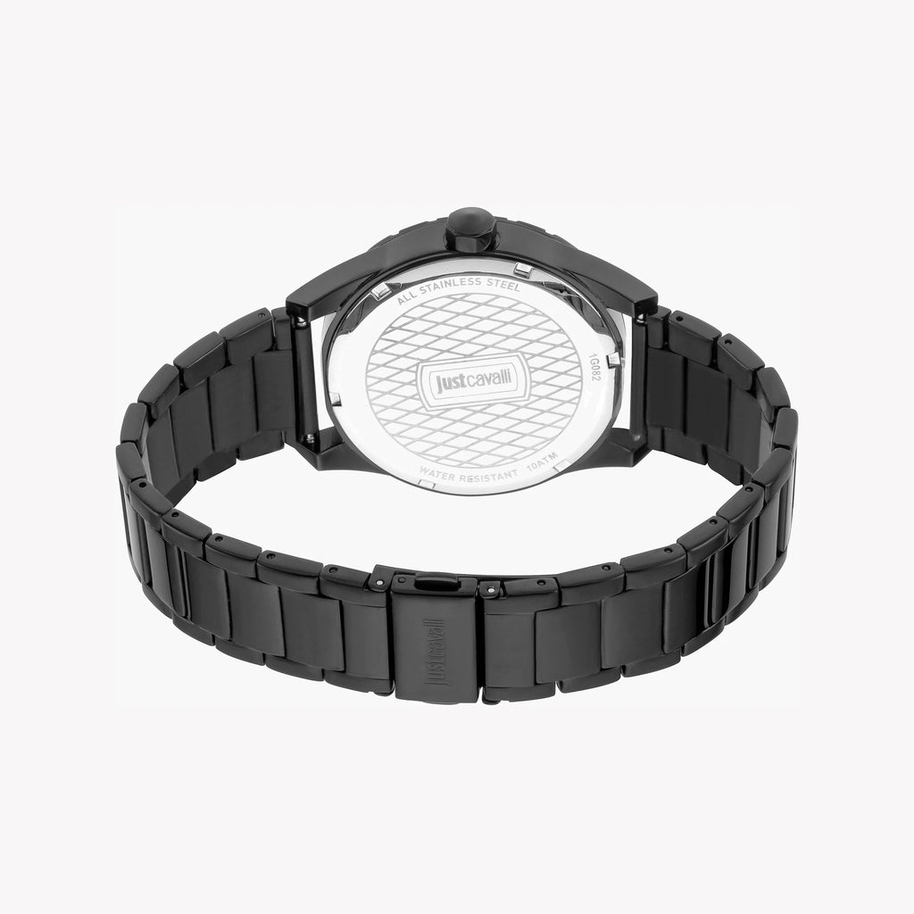 JUST CAVALLI JC1G082M0075 MEN'S ELEGANCE - BLACK STAINLESS STEEL TIMEPIECE-i-Watch-3