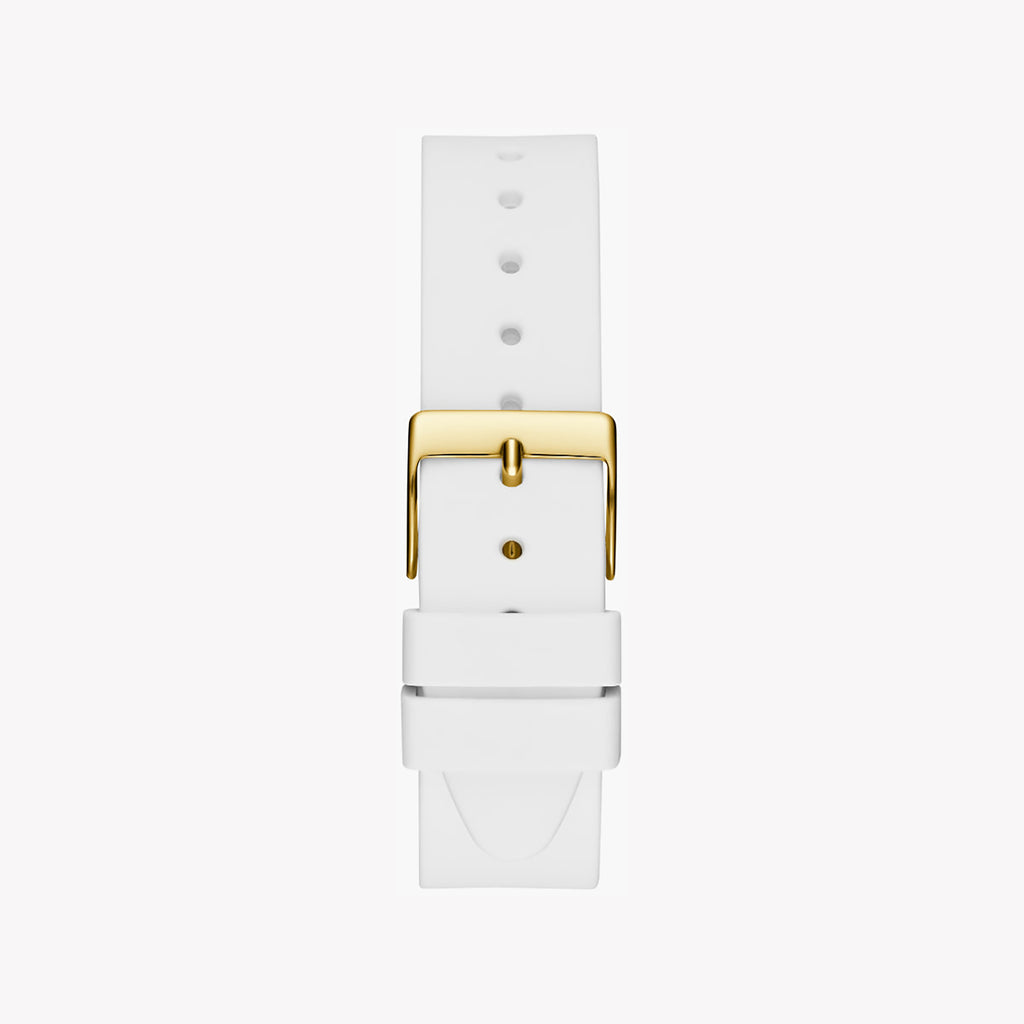 GUESS GW0691L2 - ELEGANT TIMEPIECE - RADIANT GOLD & WHITE SILICONE WOMEN'S WATCH-i-Watch-3