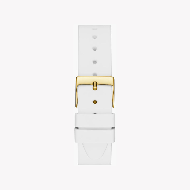 Guess Women's Gold Watch, White Silicone Band | Gw0691l2 by i-watch
