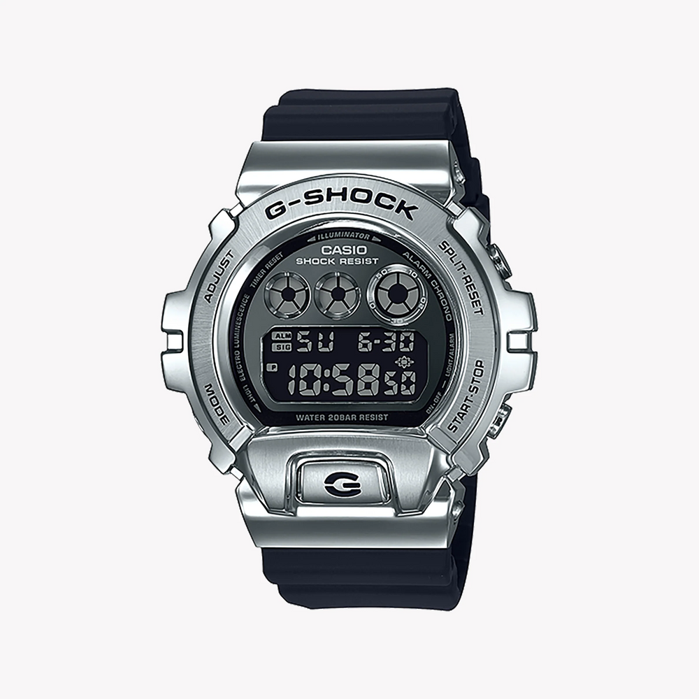 Casio G-Shock Gm-6900-1dr - Tough & Sporty Men's Watch With Stylish Silver Case & Black Resin Band by i-watch