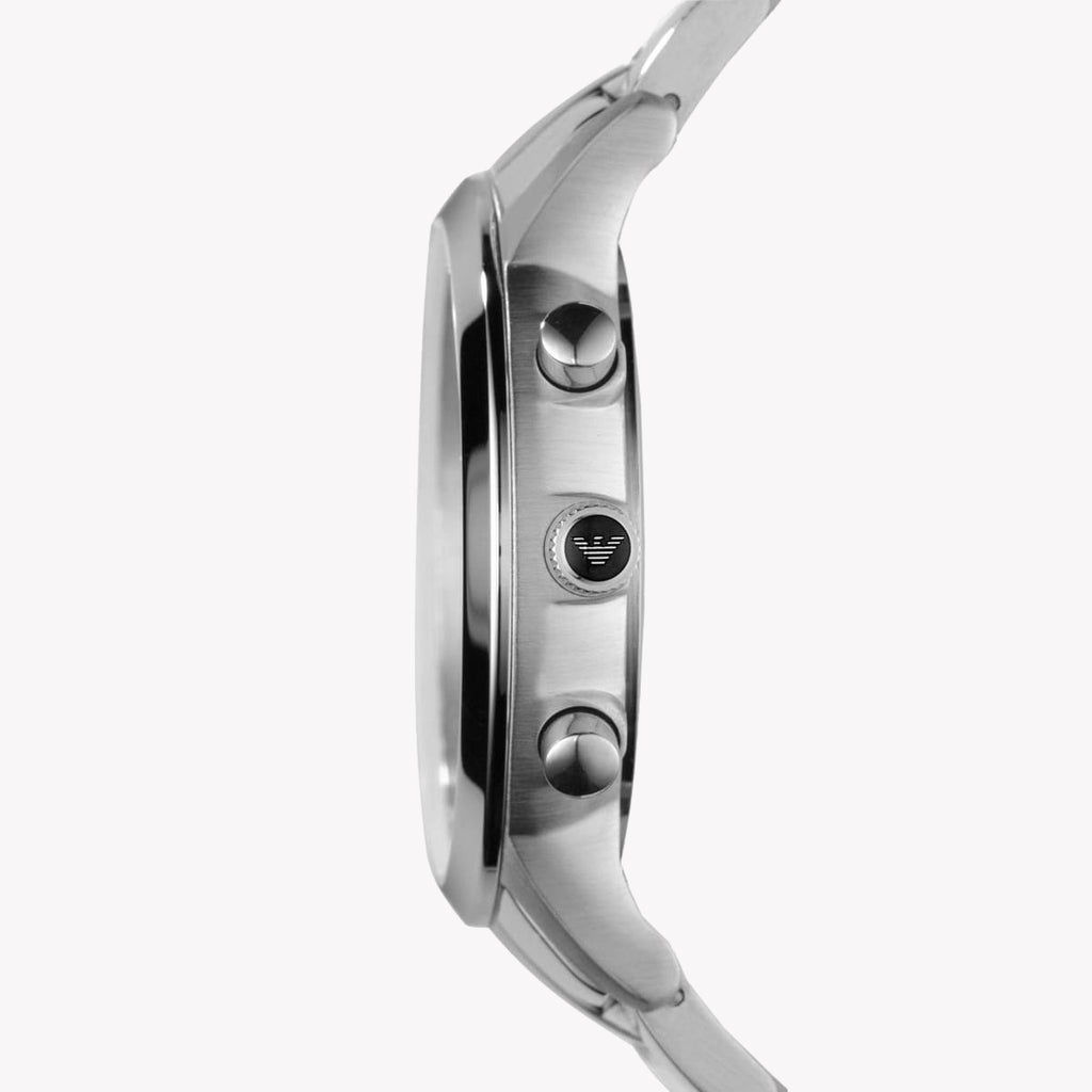 EMPORIO ARMANI AR2460 - ELEGANT STYLISH MEN'S WATCH WITH BLACK DIAL & SILVER STAINLESS STEEL BAND-i-Watch-2